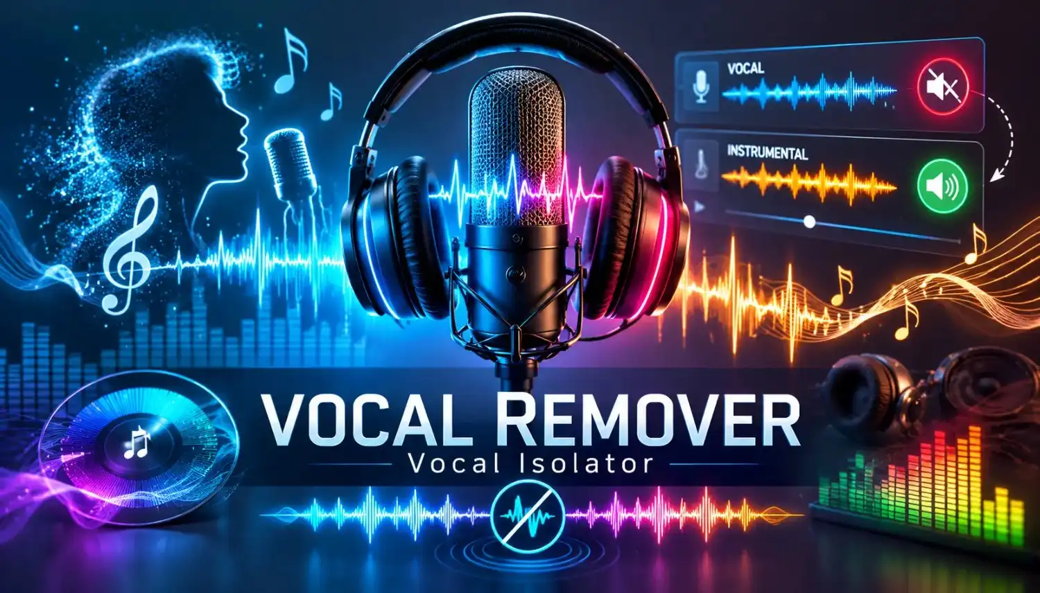 AI vocal remover tool to remove vocals from any song online for free