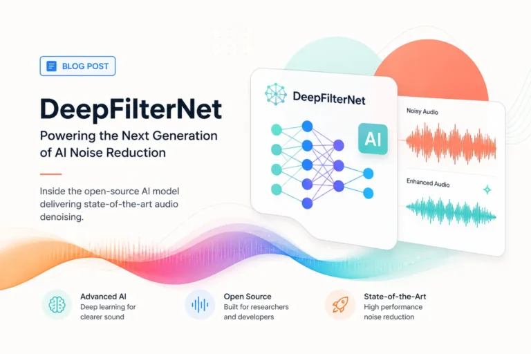 DeepFilterNet open source AI model for audio denoising, speech enhancement, and background noise reduction.